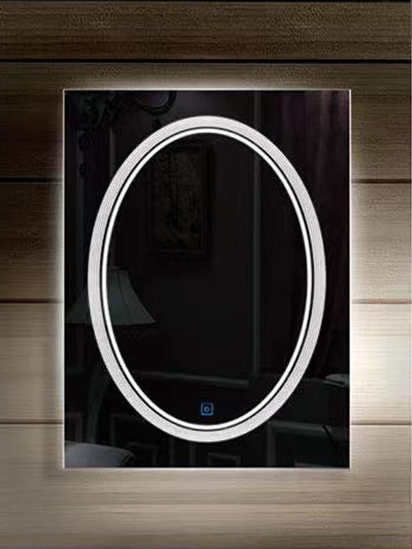 B38 LED Inteligentne kwadratowe lustro łazienkowe z ekranem dotykowym i wyświetlaczem temperatury